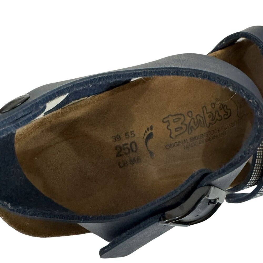 Birkenstock Birki's Lillie 39 8/8.5 NARROW Criss Cross Blue Sandal Women READ - Picture 10 of 15